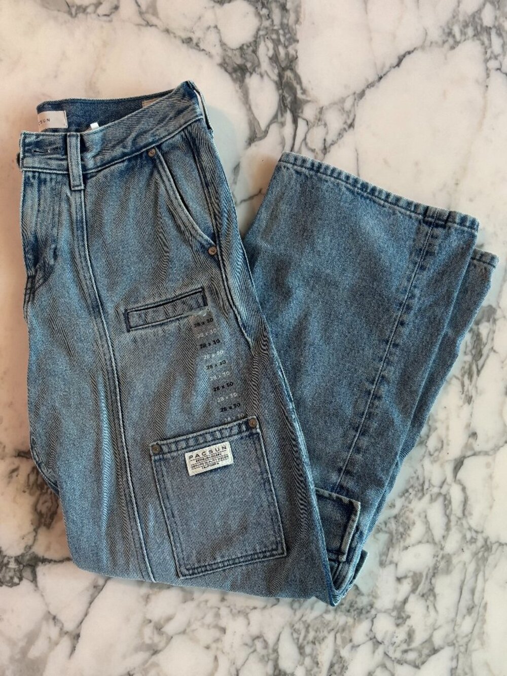 NWT PACSUN Baggy Cargo Jeans - 28x30